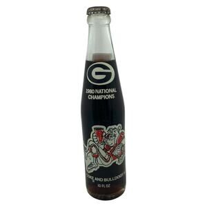 1980 Georgia Bulldogs National Champions Coca-Cola Bottle 10oz Full Unopened